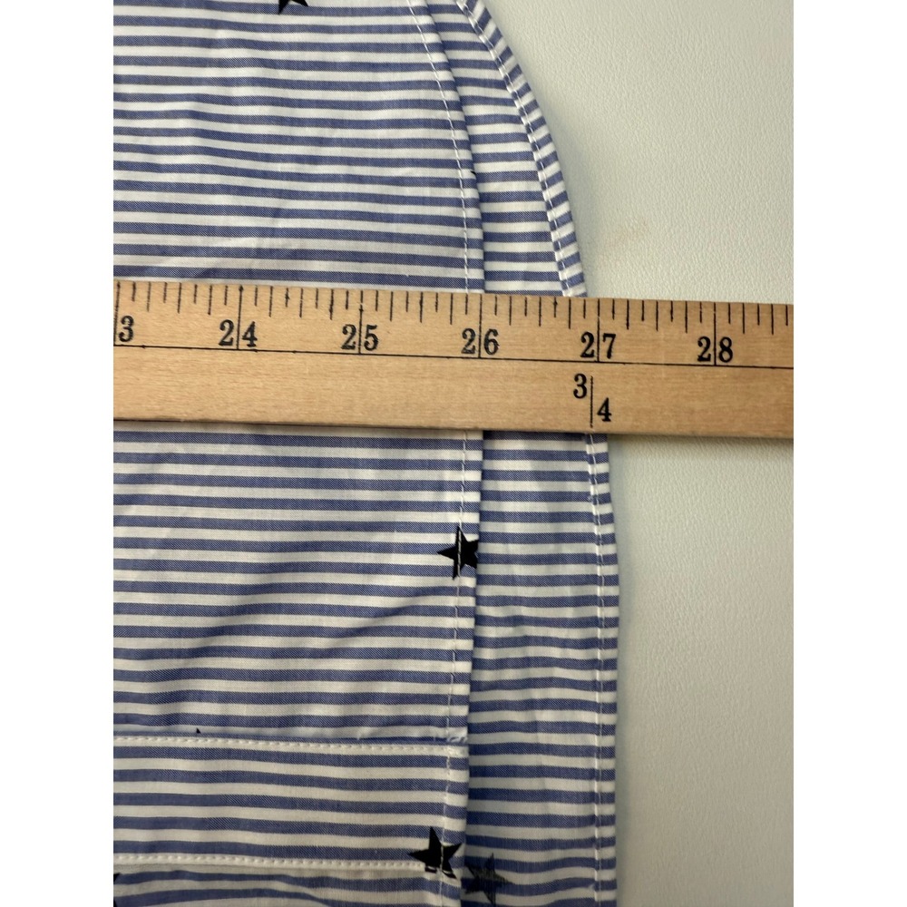 Kate Spade x Broome Street Blue Striped Stars Ruffle Womens Medium NEW Sample - Picture 7 of 12
